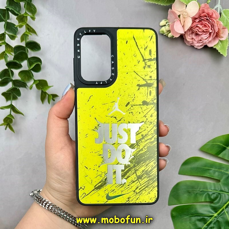 قاب گوشی Galaxy A73 سامسونگ پشت گلس آینه ای اورجینال CASETIFY طرح Just Do It کد 15285