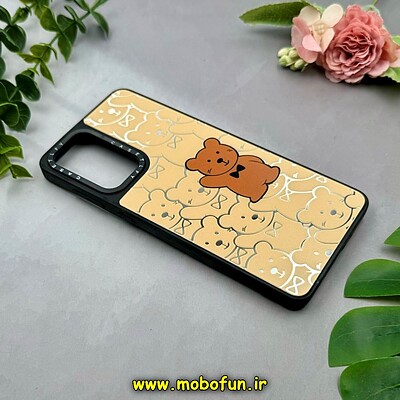 قاب گوشی Galaxy A73 سامسونگ پشت گلس آینه ای اورجینال CASETIFY طرح تدی کد 15287