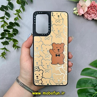 قاب گوشی Galaxy A73 سامسونگ پشت گلس آینه ای اورجینال CASETIFY طرح تدی کد 15287