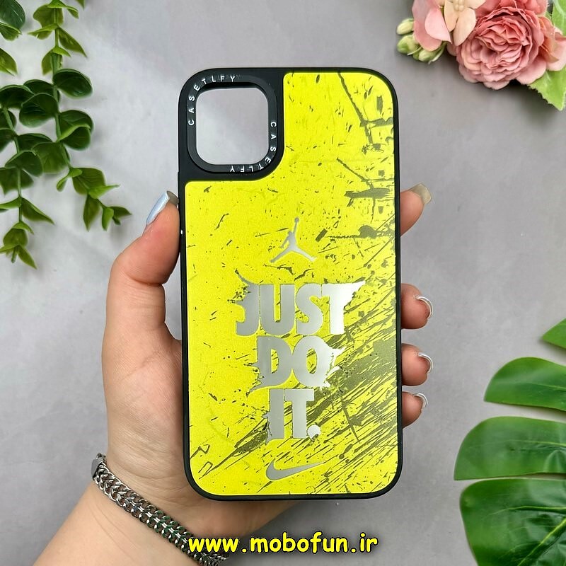 قاب گوشی iPhone 11 آیفون پشت گلس آینه ای اورجینال CASETIFY طرح Just Do It کد 15289