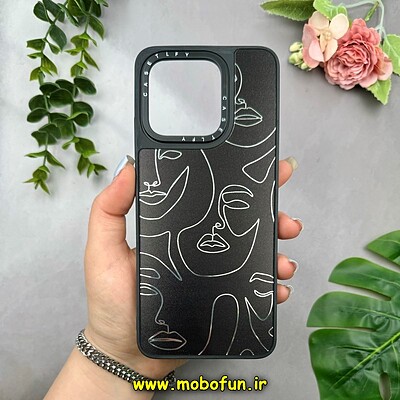 قاب گوشی Redmi 12C - Poco C55 - Redmi 11A شیائومی پشت گلس آینه ای اورجینال CASETIFY طرح هنر کد 15312