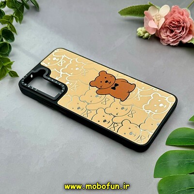 قاب گوشی Galaxy S21 FE سامسونگ پشت گلس آینه ای اورجینال CASETIFY طرح تدی کد 15336