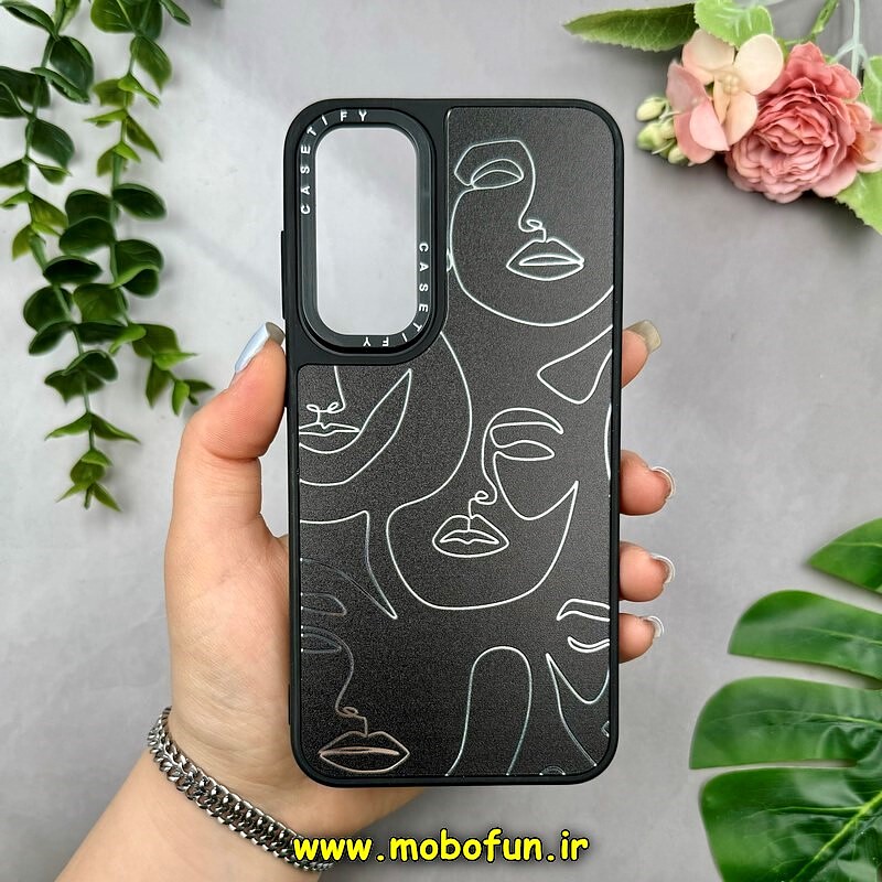 قاب گوشی Galaxy S23 FE سامسونگ پشت گلس آینه ای اورجینال CASETIFY طرح هنر کد 15349