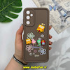 قاب گوشی Galaxy A05S سامسونگ طرح سیلیکونی Solid عروسکی برجسته محافظ لنزدار طرح خانواده باب اسفنجی قهوه ای کد 15353