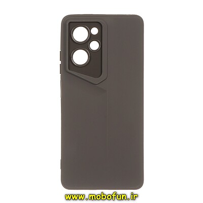 قاب گوشی Poco X5 Pro شیائومی Porsche Design سیلیکونی ژله ای محافظ لنز دار خاکستری کد 29325