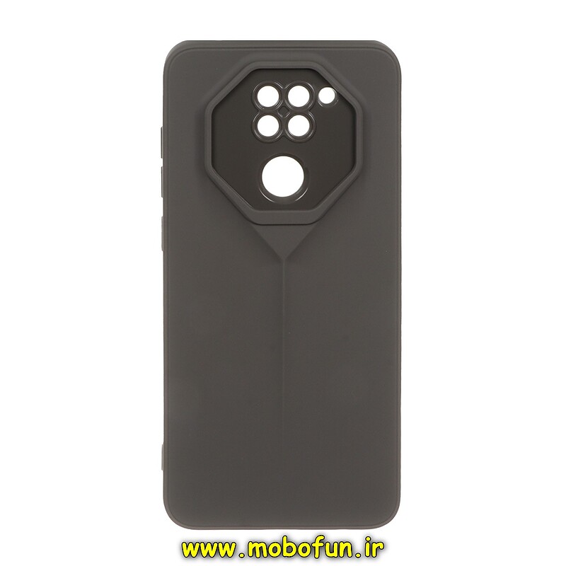 قاب گوشی Redmi Note 9 شیائومی Porsche Design سیلیکونی ژله ای محافظ لنز دار خاکستری کد 29379