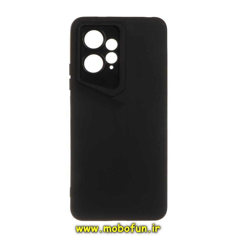 قاب گوشی Redmi Note 12 4G شیائومی Porsche Design سیلیکونی ژله ای محافظ لنز دار مشکی کد 29428