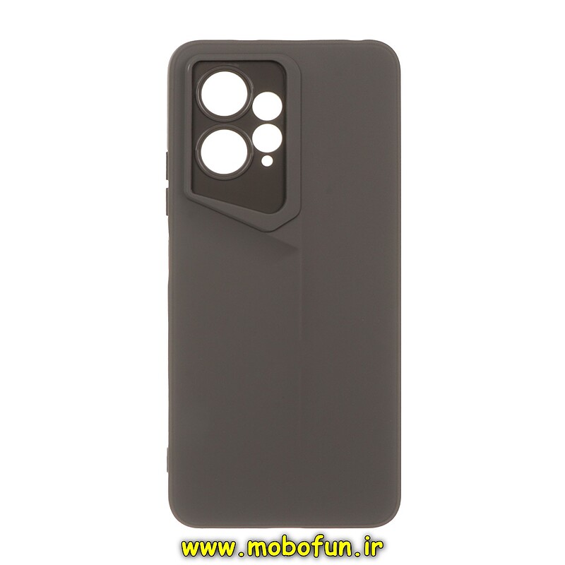 قاب گوشی Redmi Note 12 4G شیائومی Porsche Design سیلیکونی ژله ای محافظ لنز دار خاکستری کد 29430