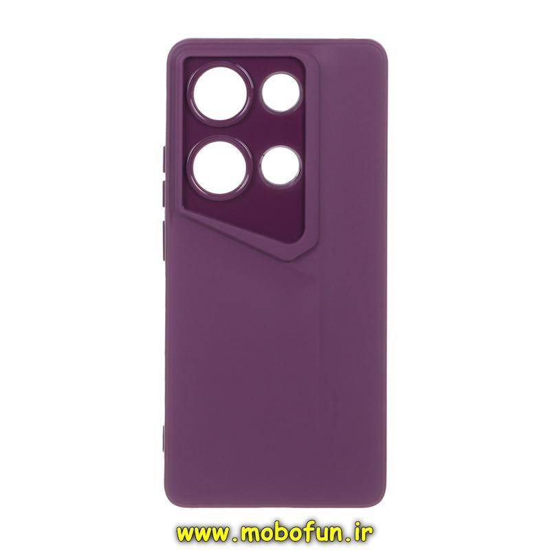 قاب گوشی Redmi Note 13 Pro 4G / Poco M6 Pro 4G / Redmi Note 14S شیائومی Porsche Design سیلیکونی ژله ای محافظ لنز دار بنفش کد 29436