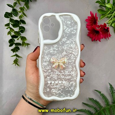 قاب گوشی Galaxy A14 سامسونگ ماربل لاکچری بالشتی ژله ای محافظ لنزدار طرح پاپیون کد 15784