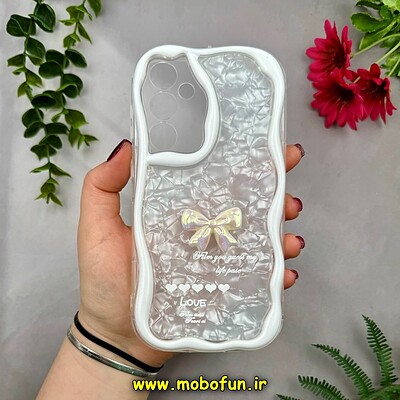 قاب گوشی Galaxy S23 FE سامسونگ ماربل لاکچری بالشتی ژله ای محافظ لنزدار طرح پاپیون کد 15858