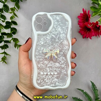 قاب گوشی iPhone 11 آیفون ماربل لاکچری بالشتی ژله ای محافظ لنزدار طرح پاپیون کد 15814