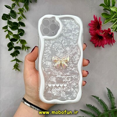 قاب گوشی iPhone 11 Pro Max آیفون ماربل لاکچری بالشتی ژله ای محافظ لنزدار طرح پاپیون کد 15818