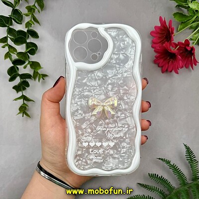 قاب گوشی iPhone 12 Pro Max آیفون ماربل لاکچری بالشتی ژله ای محافظ لنزدار طرح پاپیون کد 15820