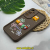 قاب گوشی Galaxy A35 سامسونگ طرح سیلیکونی Solid عروسکی برجسته محافظ لنزدار طرح خانواده باب اسفنجی قهوه ای کد 15395