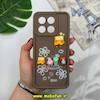 قاب گوشی Poco X6 Pro - Redmi K70E شیائومی طرح سیلیکونی Solid عروسکی برجسته محافظ لنزدار طرح خانواده باب اسفنجی قهوه ای کد 15438