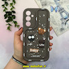 قاب گوشی Galaxy A35 سامسونگ طرح سیلیکونی ژله ای سولید SOLID منحنی سه بعدی برجسته عروسکی COFFEE Baby محافظ لنز دار قهوه ای کد 15500