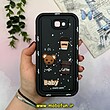 قاب گوشی Galaxy J7 Prime سامسونگ طرح سیلیکونی ژله ای سولید SOLID منحنی سه بعدی برجسته عروسکی COFFEE Baby محافظ لنز دار مشکی کد 15522