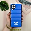 قاب گوشی Galaxy A12 - Galaxy M12 سامسونگ پافر چرمی فانتزی Hard محافظ لنز دار طرح Adidas کد 16013