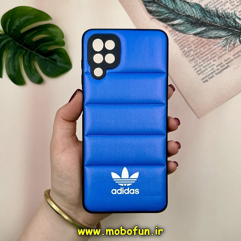 قاب گوشی Galaxy A12 - Galaxy M12 سامسونگ پافر چرمی فانتزی Hard محافظ لنز دار طرح Adidas کد 16013