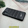 قاب گوشی Galaxy A12 - Galaxy M12 سامسونگ پافر چرمی فانتزی Hard محافظ لنز دار طرح NIKE مشکی کد 16014