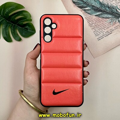 قاب گوشی Galaxy A14 سامسونگ پافر چرمی فانتزی Hard محافظ لنز دار طرح NIKE نارنجی کد 16023