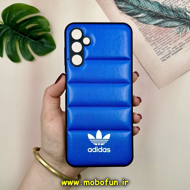 قاب گوشی Galaxy A14 سامسونگ پافر چرمی فانتزی Hard محافظ لنز دار طرح Adidas کد 16025