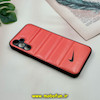 قاب گوشی Galaxy A24 سامسونگ پافر چرمی فانتزی Hard محافظ لنز دار طرح NIKE نارنجی کد 16033
