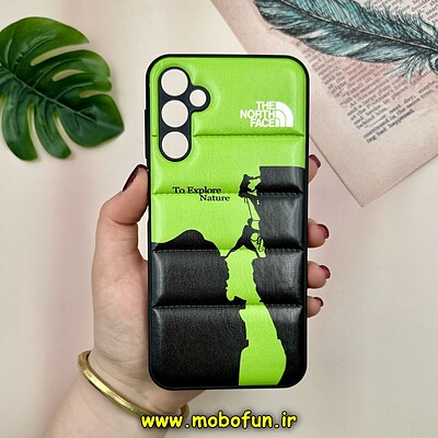 قاب گوشی Galaxy A24 سامسونگ پافر چرمی فانتزی Hard محافظ لنز دار طرح The North Face کد 16035