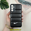 قاب گوشی Galaxy A34 سامسونگ پافر چرمی فانتزی Hard محافظ لنز دار طرح NIKE مشکی کد 16052