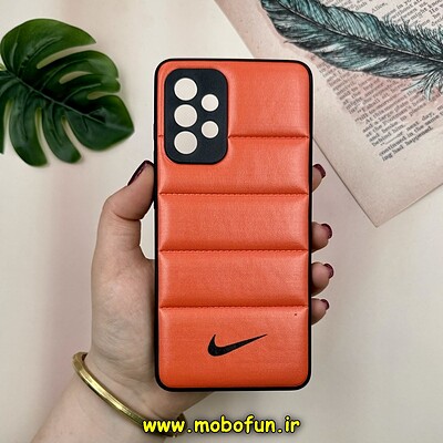 قاب گوشی Galaxy A52 4G - Galaxy A52 5G - Galaxy A52S سامسونگ پافر چرمی فانتزی Hard محافظ لنز دار طرح NIKE نارنجی کد 16060