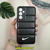 قاب گوشی Galaxy A54 سامسونگ پافر چرمی فانتزی Hard محافظ لنز دار طرح NIKE مشکی کد 16069