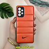 قاب گوشی Galaxy A72 سامسونگ پافر چرمی فانتزی Hard محافظ لنز دار طرح NIKE نارنجی کد 16076