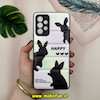 قاب گوشی Galaxy A72 سامسونگ پافر چرمی فانتزی Hard محافظ لنز دار طرح خرگوش Happy کد 16077