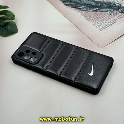 قاب گوشی Galaxy A72 سامسونگ پافر چرمی فانتزی Hard محافظ لنز دار طرح NIKE مشکی کد 16079