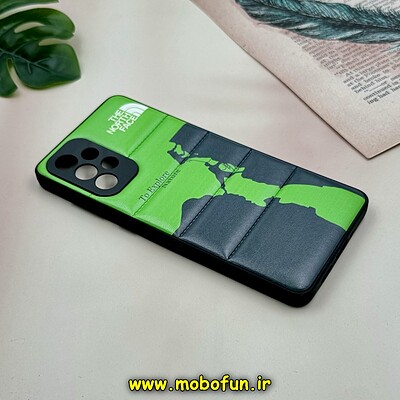 قاب گوشی Galaxy A73 سامسونگ پافر چرمی فانتزی Hard محافظ لنز دار طرح The North Face  کد 16082