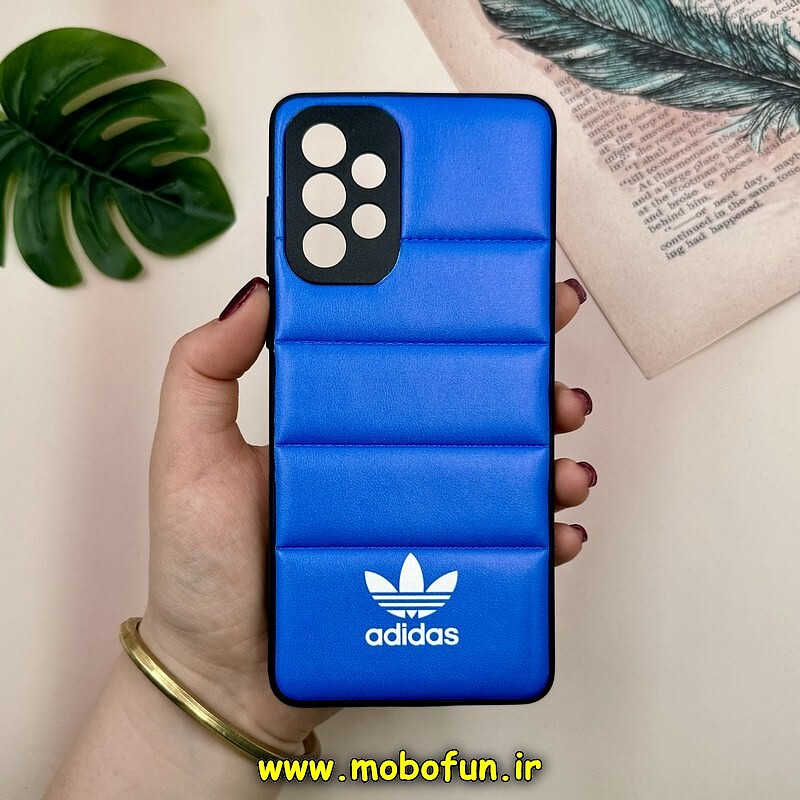 قاب گوشی Galaxy A73 سامسونگ پافر چرمی فانتزی Hard محافظ لنز دار طرح Adidas  کد 16083