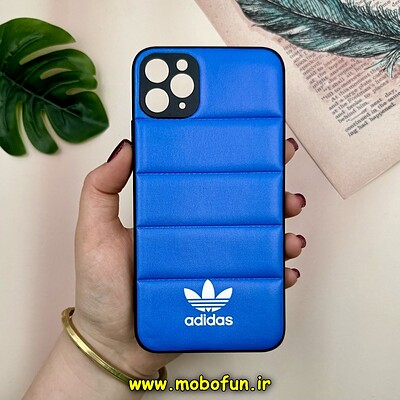 قاب گوشی iPhone 11 Pro Max آیفون پافر چرمی فانتزی Hard محافظ لنز دار طرح Adidas کد 16094