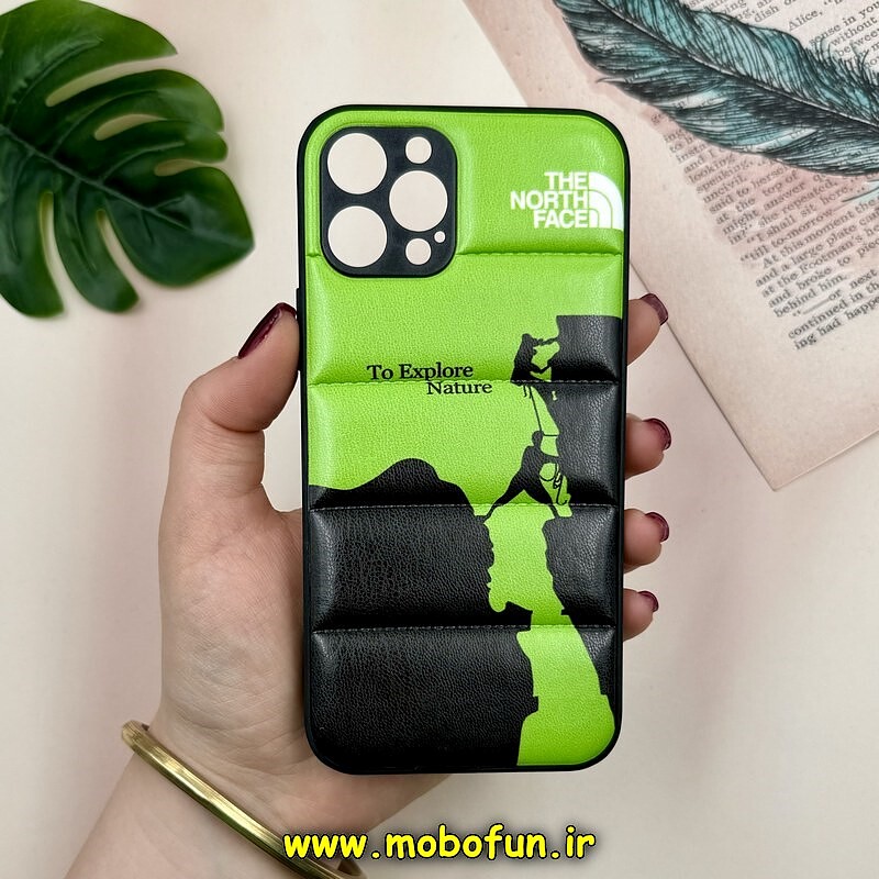 قاب گوشی iPhone 12 Pro آیفون پافر چرمی فانتزی Hard محافظ لنز دار طرح The North Face کد 16101