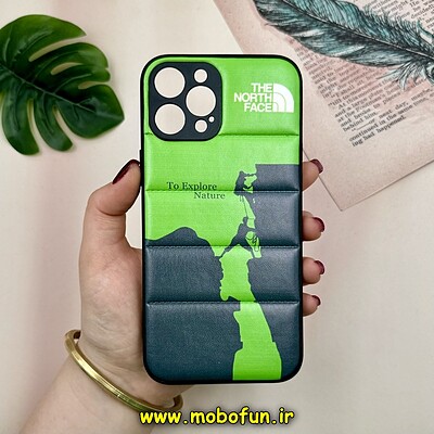 قاب گوشی iPhone 12 Pro Max آیفون پافر چرمی فانتزی Hard محافظ لنز دار طرح The North Face کد 16104