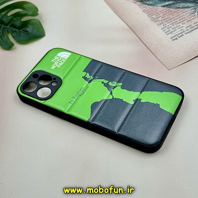 قاب گوشی iPhone 12 Pro Max آیفون پافر چرمی فانتزی Hard محافظ لنز دار طرح The North Face کد 16104