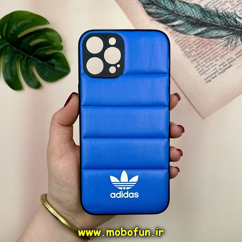 قاب گوشی iPhone 12 Pro Max آیفون پافر چرمی فانتزی Hard محافظ لنز دار طرح Adidas کد 16105