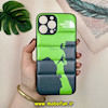 قاب گوشی iPhone 13 Pro Max آیفون پافر چرمی فانتزی Hard محافظ لنز دار طرح The North Face کد 16119