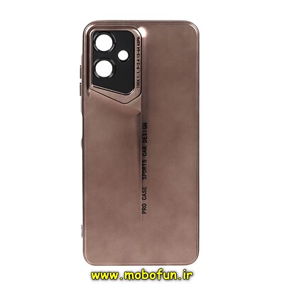 قاب گوشی Galaxy A06 سامسونگ سری Porsche Design پورش دیزاین Hard LUXURY محافظ لنز دار بژ کد 29681