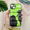 قاب گوشی iPhone 13 آیفون پافر چرمی فانتزی Hard محافظ لنز دار طرح The North Face کد 16110