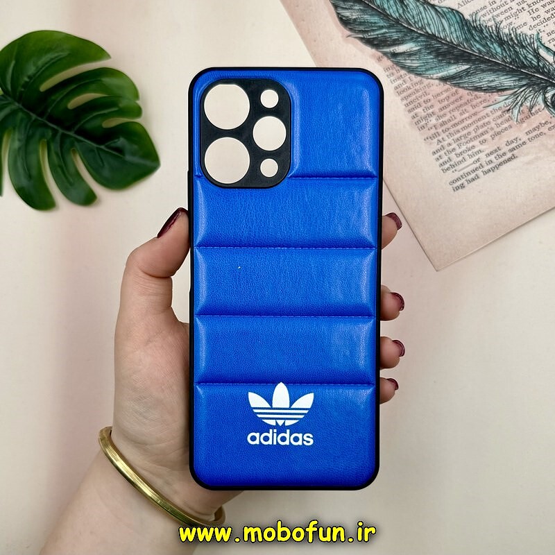 قاب گوشی Redmi 12 - Poco M6 Pro 5G شیائومی پافر چرمی فانتزی Hard محافظ لنز دار طرح Adidas کد 16121