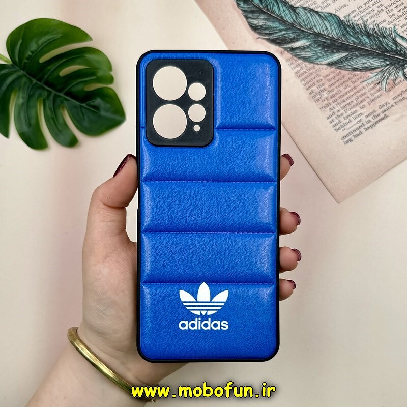 قاب گوشی Redmi Note 12 4G شیائومی پافر چرمی فانتزی Hard محافظ لنز دار طرح Adidas کد 16131