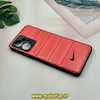 قاب گوشی Redmi Note 12 4G شیائومی پافر چرمی فانتزی Hard محافظ لنز دار طرح NIKE نارنجی کد 16132