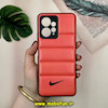 قاب گوشی Redmi Note 12 4G شیائومی پافر چرمی فانتزی Hard محافظ لنز دار طرح NIKE نارنجی کد 16132