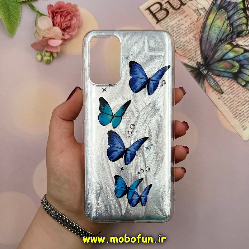 قاب گوشی Poco M3 - Redmi 9T شیائومی اورجینال فانتزی سخت لیزری طرح پروانه کد 15897